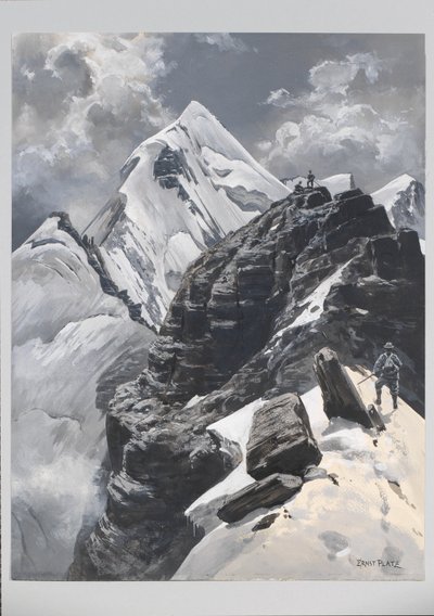Ernst Platz, Schollhornplatte, Watzmann East Face by Ernst Platz